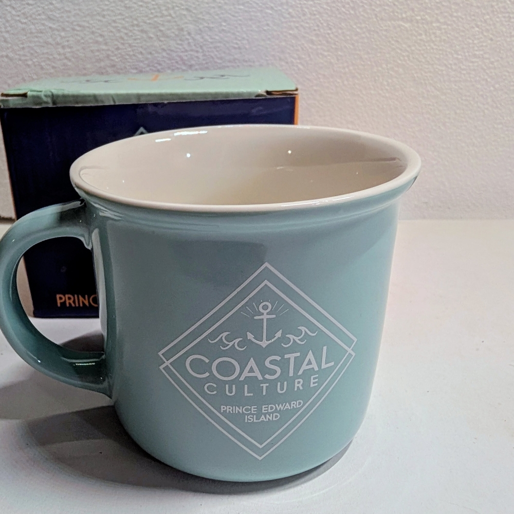 Coastal Culture PEI Anchor Logo Coffee Mug (NIB)